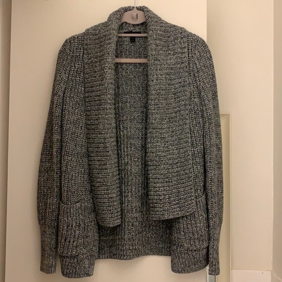 Jcrew Gray Shawl Collar Open Sweater Cardigan - S